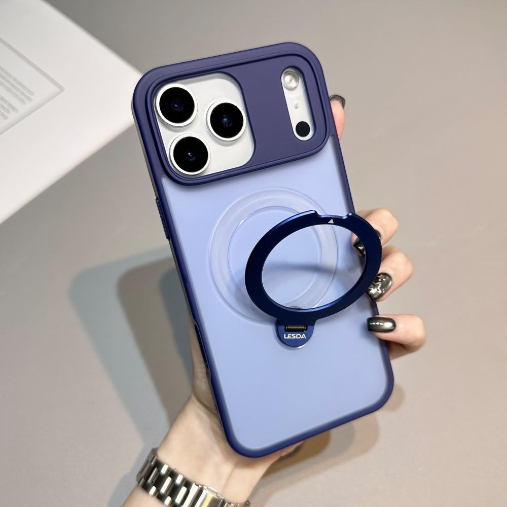 Rotating Bracket Phone Case For Iphone 16 17 Pro Max MagSafe Magnetic PC Hard Shell Protective For Iphone Air Acrylic Back Cover