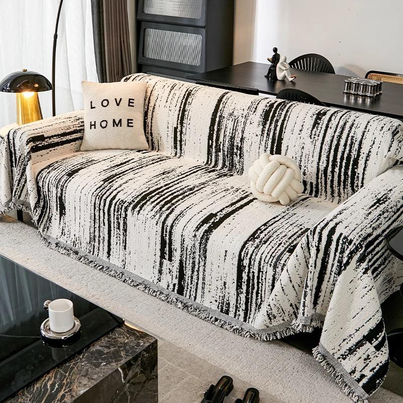 Simple Half-edge Velvet Sofa Cover Cloth Towel, Autumn and Winter Anti-cat Scratch Sofa Cover 2025 New All-inclusive One-piece Blanket
