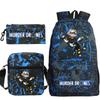 Murder Anime Peripheral Printed Children's School Bag Set Cross-border Leisure Student Backpack Three-piece Set