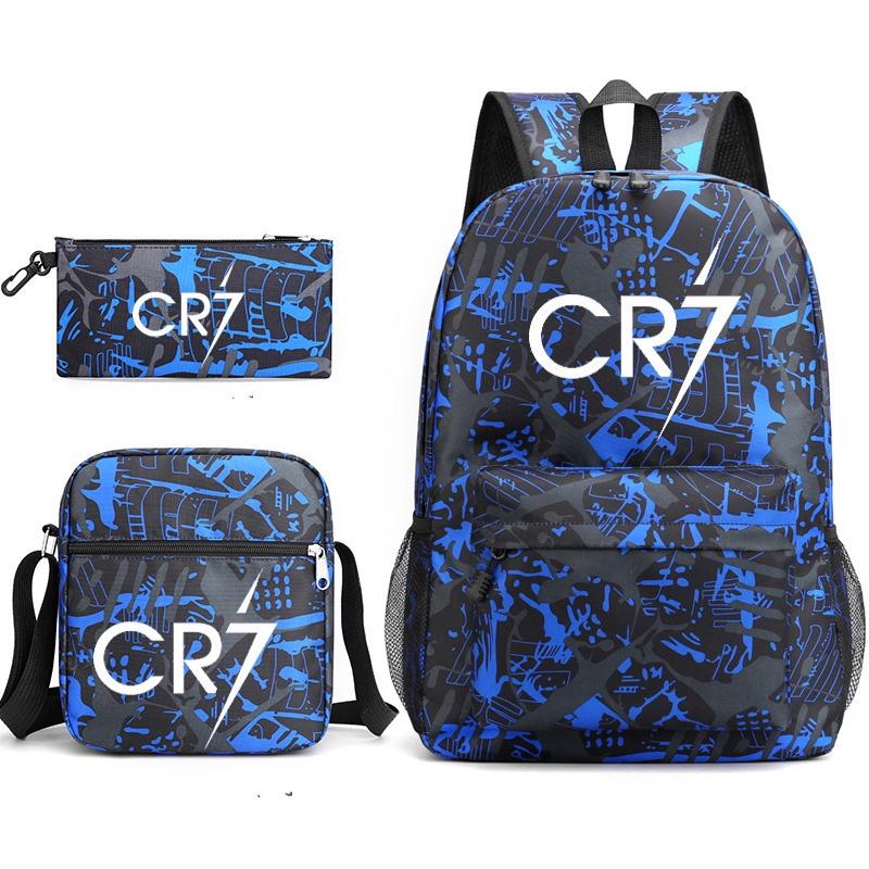 Fashionable Cr7c Teenager Backpack Set With Pen Bag Wholesale