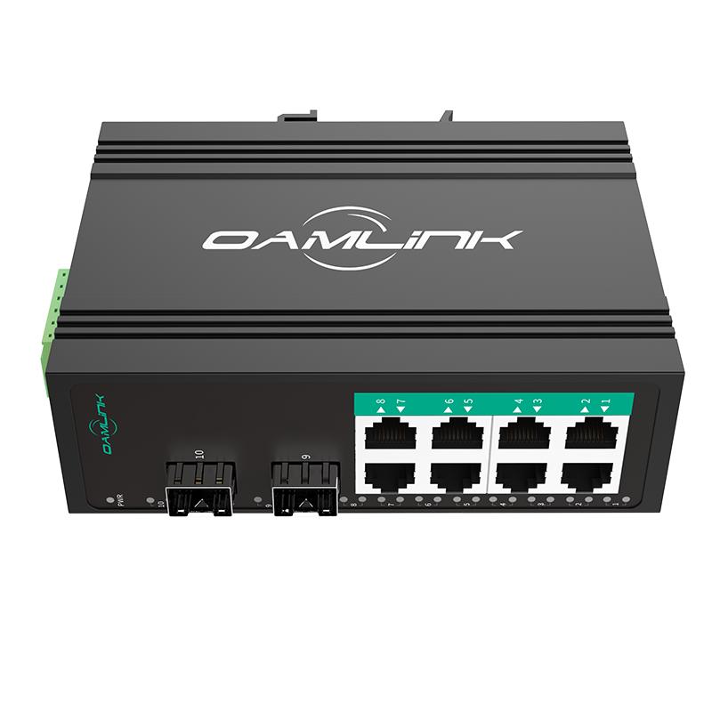 

OAMLink Industrial Gigabit Ethernet Switch/Media Converter 2 Optical 8 Electrical