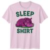 Sleep Shirt Hippo Unisexs T Shirt Cartoon Animal