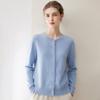 Women's Pure Cashmere Button-Up Round Neck Cardigan Sweater - Autumn/Winter Collection