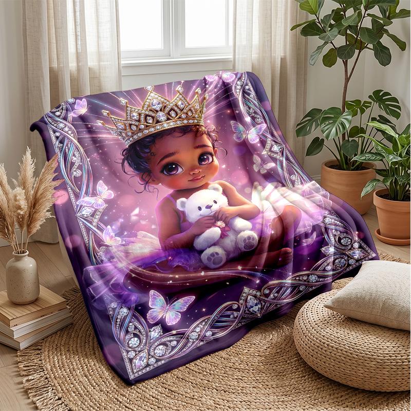 Rainbow Heart Fantasy Theme Blanket Lightweight Warm Flannel Blanket Decorative Throw Blanket for Home Decoration