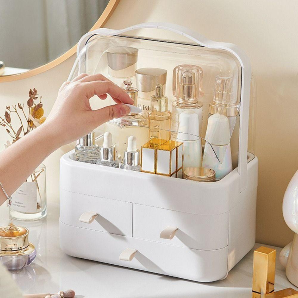 

with Cover Cosmetics Storage Box Transparent Makeup Box Desktop Sorting Box Gift Style 3