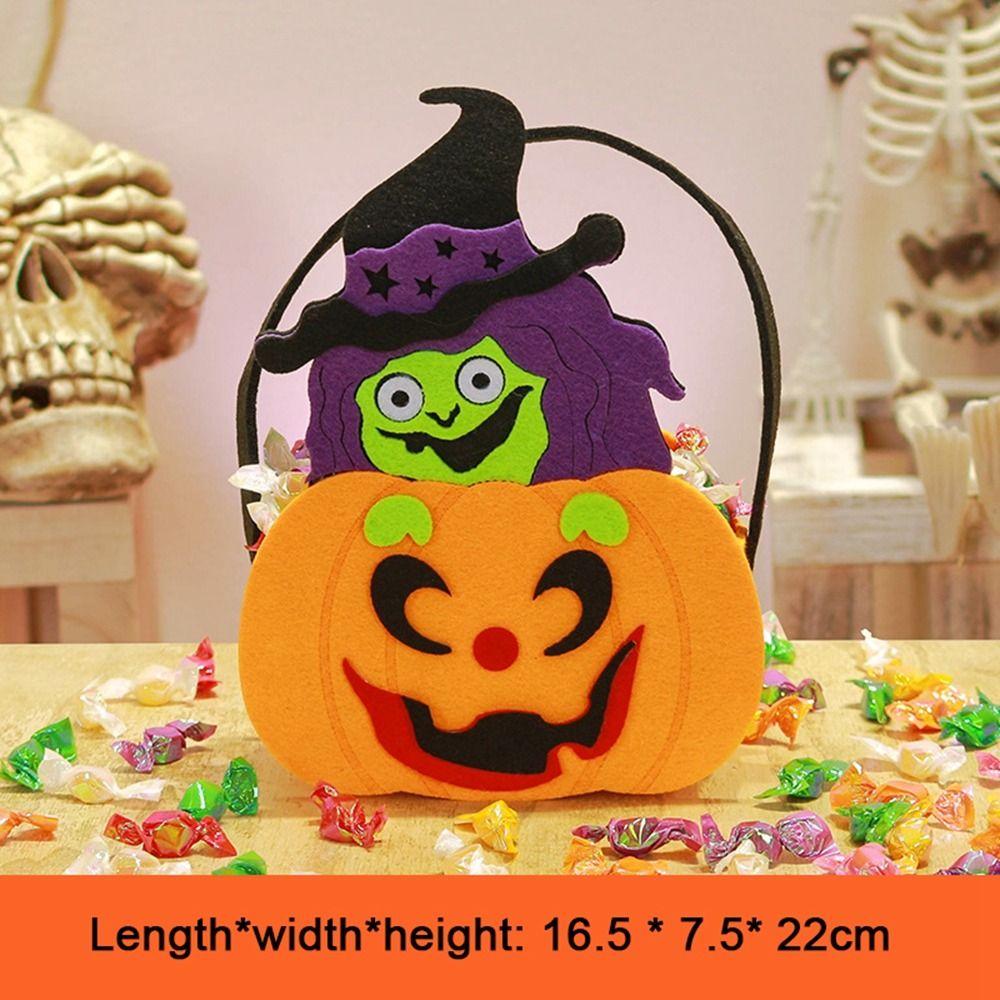 New Non-woven Fabric Halloween Candy Bag Hand-held Navidad Sugar Bag Party Decor Kids Favor Handbag Haloween