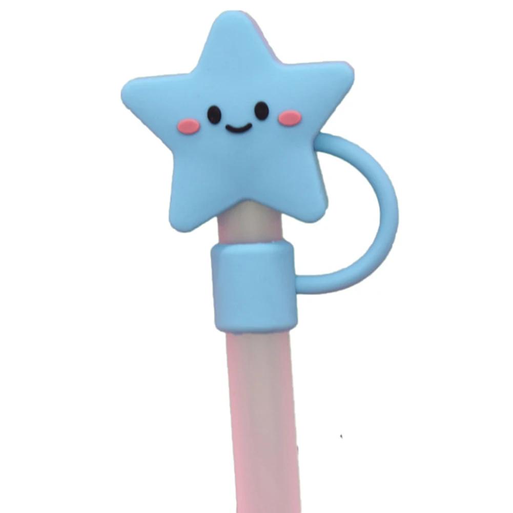 Straw Cover Cap Silicone Straw Topper Dust Proof 4pcs/8pcs Straw Plug Set Cute Cartoon Party Decor Suitable for 10mm Straws