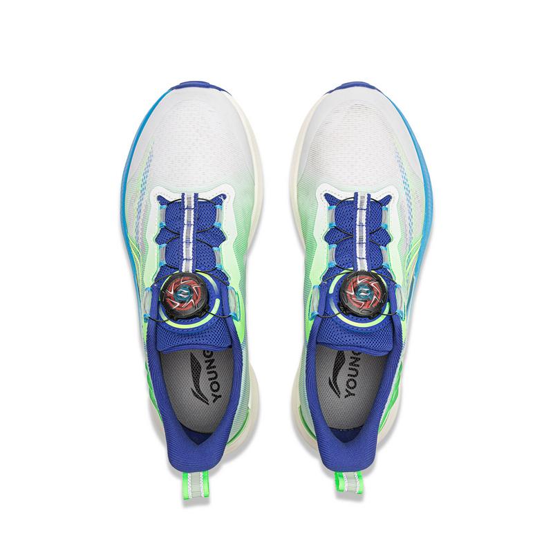 Li Ning Kids Kunpeng 3 Comfortable Versatile Non-Slip Durable Low-Top Running Shoes Kids Sneaker Standard-White YKFV098-3