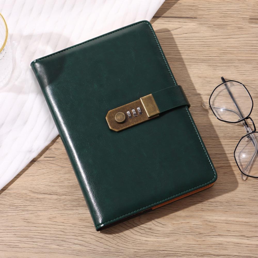 200 Pages A5 Notebook with Coded Lock Diary Book Retro Password Lock Notebook  Business