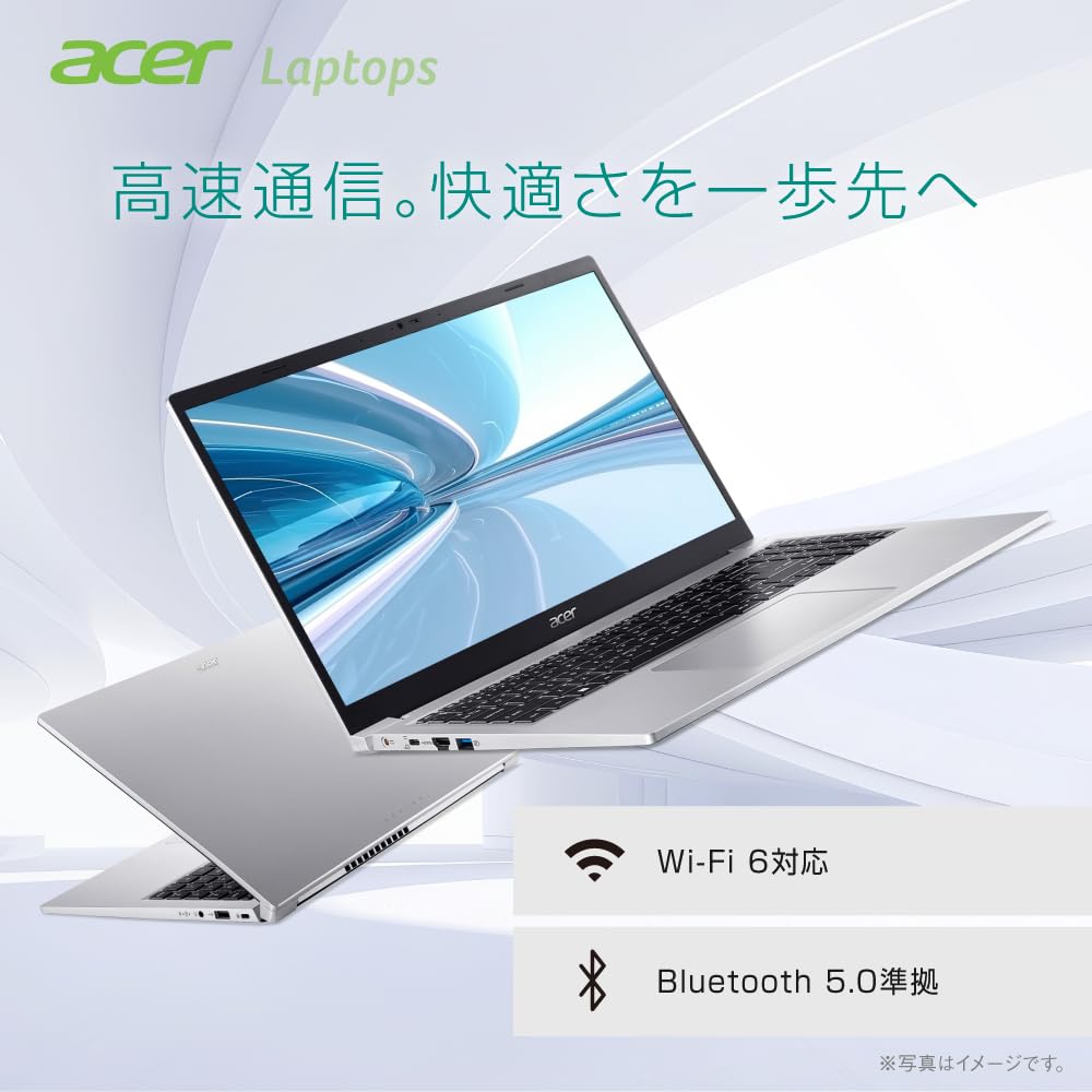 Acer Aspire Lite Intel Core 8GB 512GB Full HD IPS Battery Sliding WiFi Bluetooth Japanese Keyboard with Copilot Light Silver Laptop, 3, Memory, SSD,