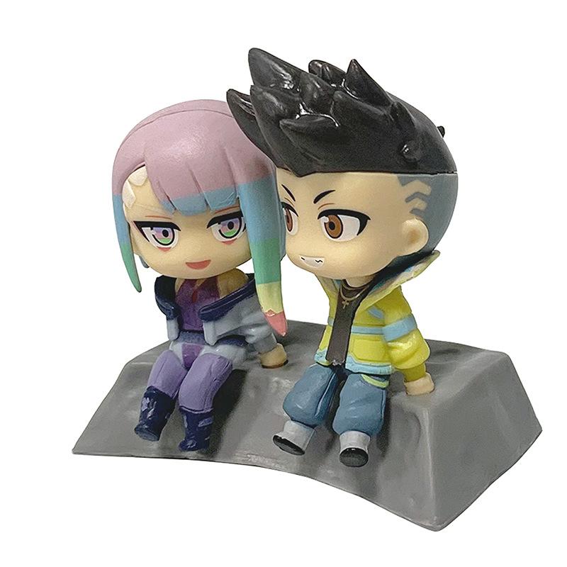 8cm Anime CYBERPUNK: EDGERUNNERS Qset To The Moon Lucy David Actionfigur Schreibtischdekorationen PVC Sammlermodell Spielzeug Hobbys