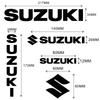 Motorcycle Decorative Sticker for Suzuki English Letter Logo Waterproof Reflective Decal Tank Logo Set Helmet Emblem Vinyl Kit