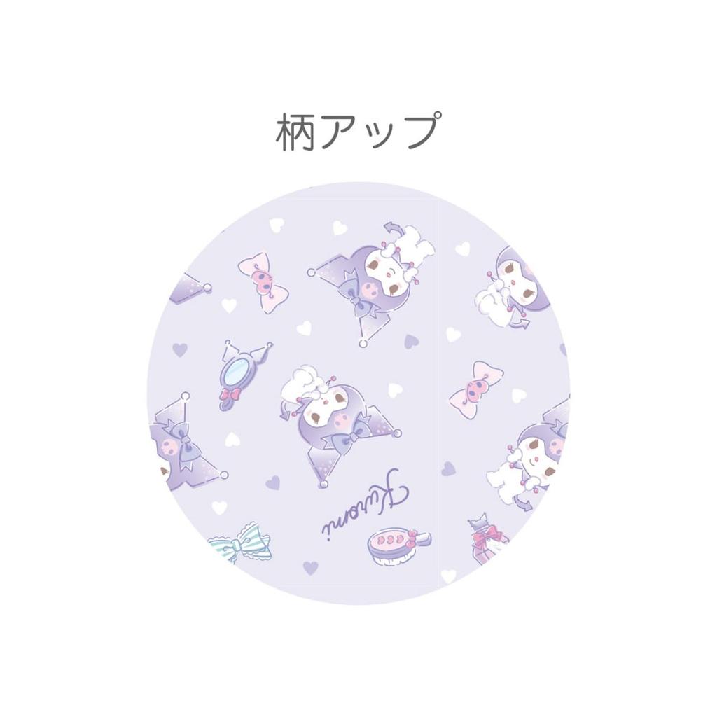 Tees Factory Sanrio Kuromi Characters Layered Scrunchie, Approx. 110mm Diameter x 40mm Depth, SR-5537830KU