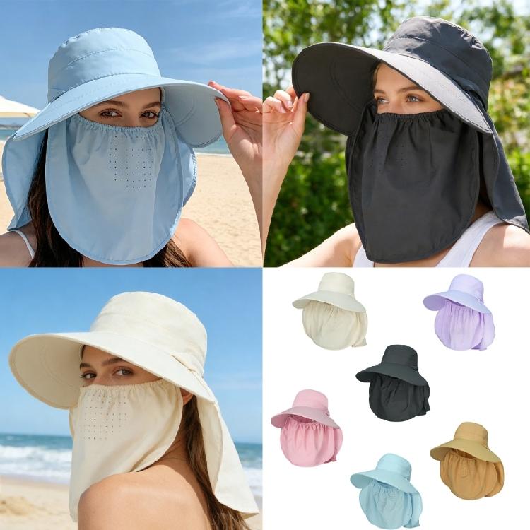 Sun Protections Meshes Fisherman Hat Hiking Outdoor Beach Cap Large Brims Sun Hat Men Women Breathable Fishing Cap