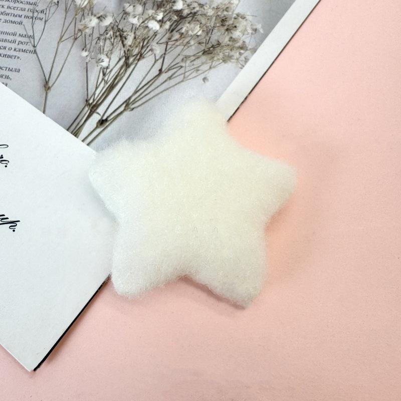Double-Sided Plush Star Charms for DIY Hair Clips & Clothing Decoration