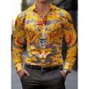 Neues schwarzes Hintergrund 3D rotes Spinnennetz-Aufdruck Herren Langarmshirt trendiger Streetstyle Freizeithemd