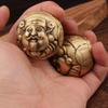God Of Wealth Elderly Fitness Hand Ball Handle Piece Stress Relief Artifact Ornament Brass Decoration Craf