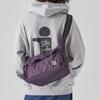 New Vision Street Wear Nylon Shoulder Bag Regular Unisex Black/Purple V241NS9008