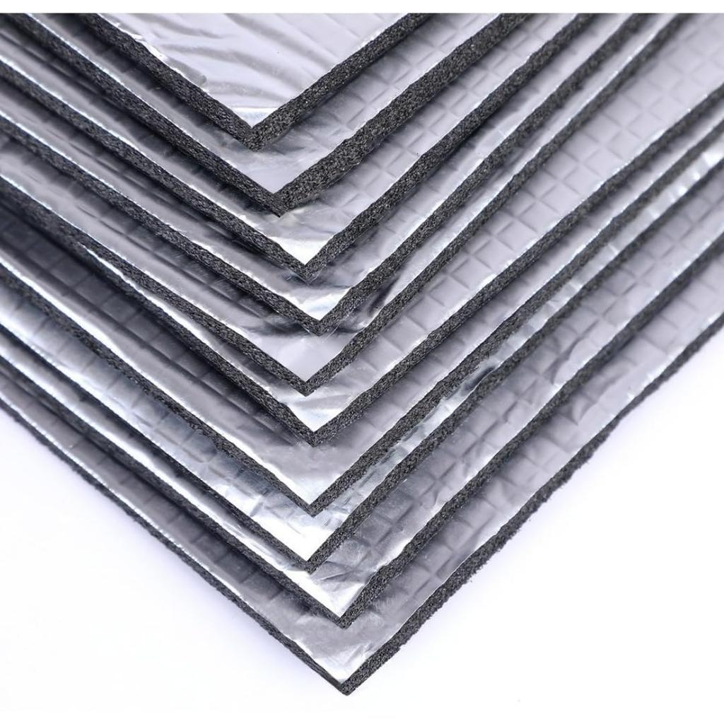 mats for sheet 25cm x for car hoods and sound silver 5mm Heat-insulating cars, heat-shielding set, 18cm, 5mm/10mm thick, doors, sound-absorbing,