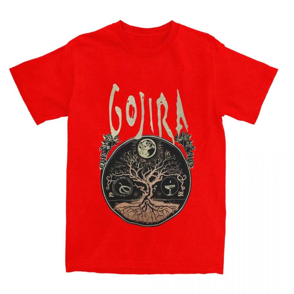 Men's Women Cotton T Shirts Rock Metal Band Gojiras T-Shirts Leisure French Heavy Metal Summer Tees Vintage Cotton Clothing Gift