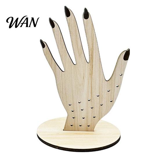 Hand-shaped Ring Stand Hand Shape Holder, 2D Wooden Jewelry Display for 3D Texture Rack Rings Necklace, Minimalist Dresser Decor, Decorative