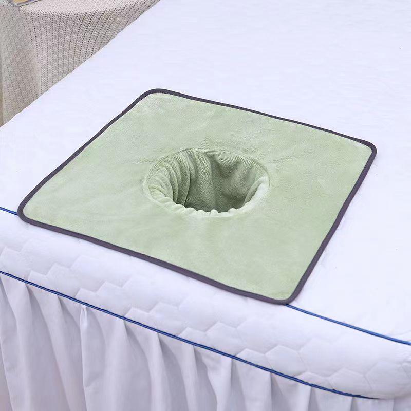 Soft Absorbent Beauty Salon Bed Head Hole Face Towel with Customizable Logo