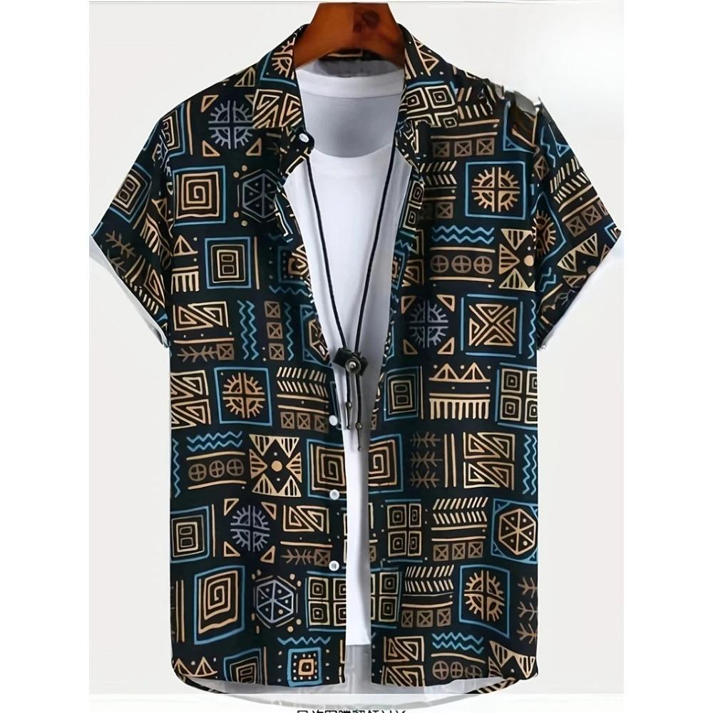 Floral Shirts Men's Hawaii Holiday Party Blouse 2025 Lapel Beach Shirt Flower Camisas Short-sleeved Womens Clothes