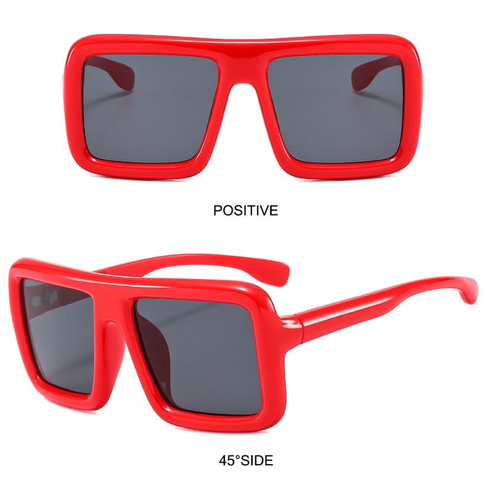 Big Oversized Square Sunglasses Punk UV400 Protection Thick Frame Sun Glasses for Women Men