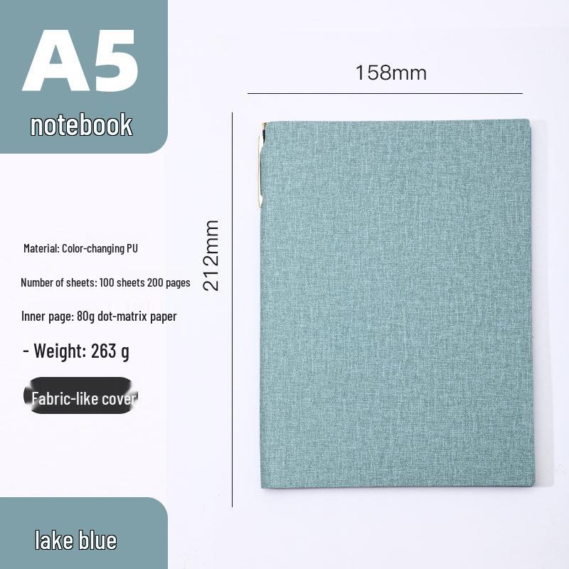 Simple A6 Leather Pocket Notebook with Pen Holder - Ideal for College Students & Business Diaries