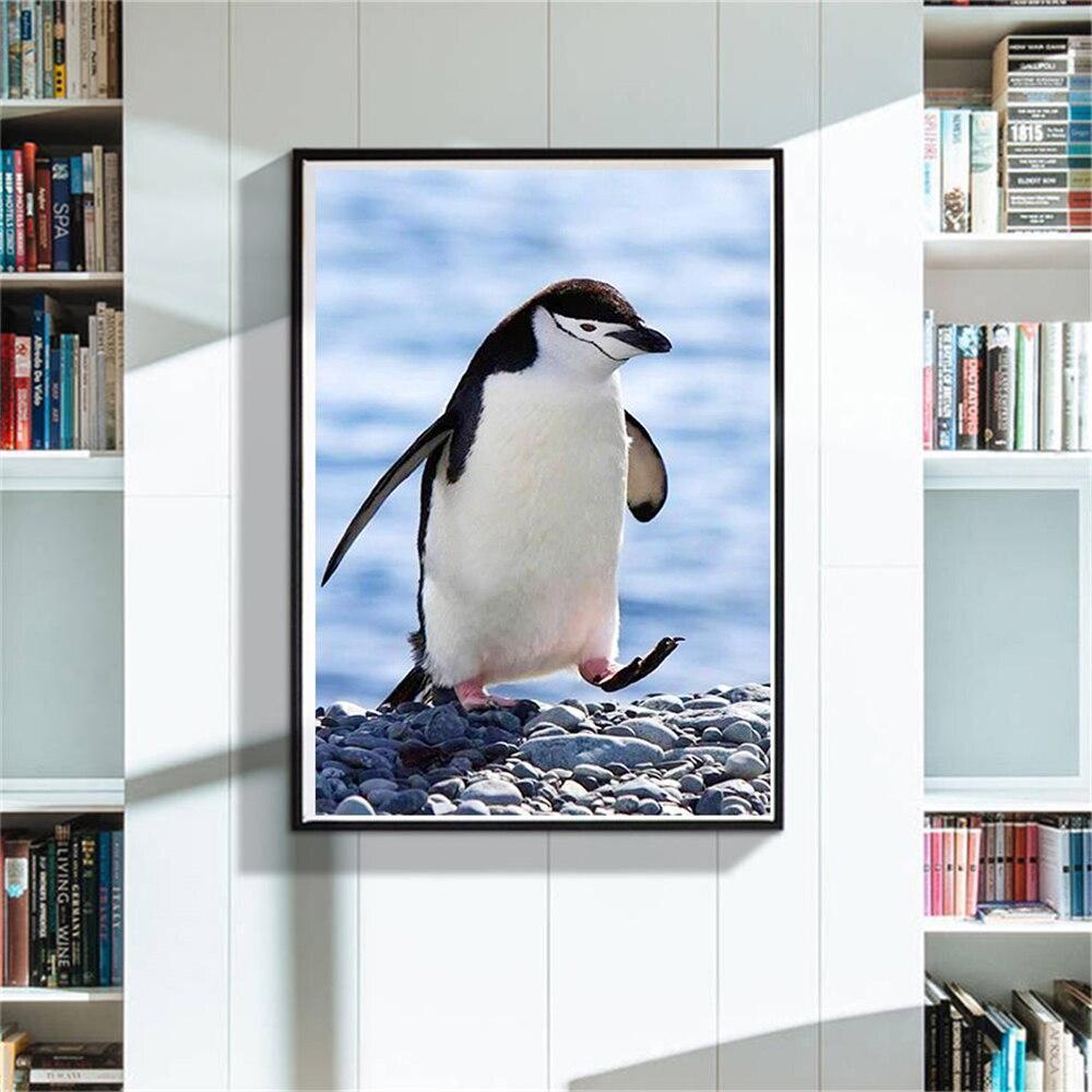 5D-Diamantgemälde zum Selbermachen, Tier-Pinguin, voller Bohrer, Diamant-Stickerei, Mosaik, Kreuzstich, Kunstbild, niedliche Heimdekoration, Kunsthandwerk
