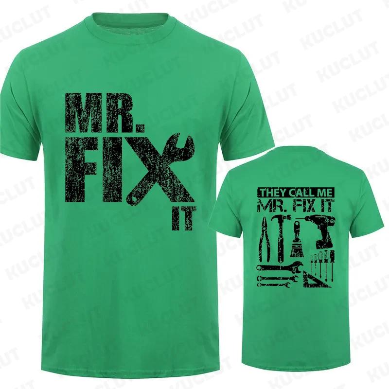

They Call Me Mr Fix It Funny T-shirts Handyman Dad Repairman Father TShirt Original T Shirt Men Clothing Oversized Graphic Gift 4XL