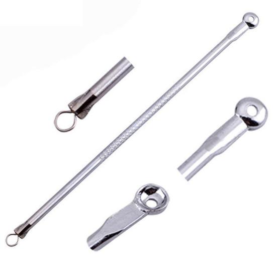 Zakřivená Pinzeta s Jehlou na Černé Tečky Akne Komedony Vyrážky Extractor Remover Kit