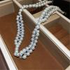 Imitation Pearls Beaded Necklace with Zircon Multi-layered Clavicle Chain Fashionable Jewelry for Everyday Outfits