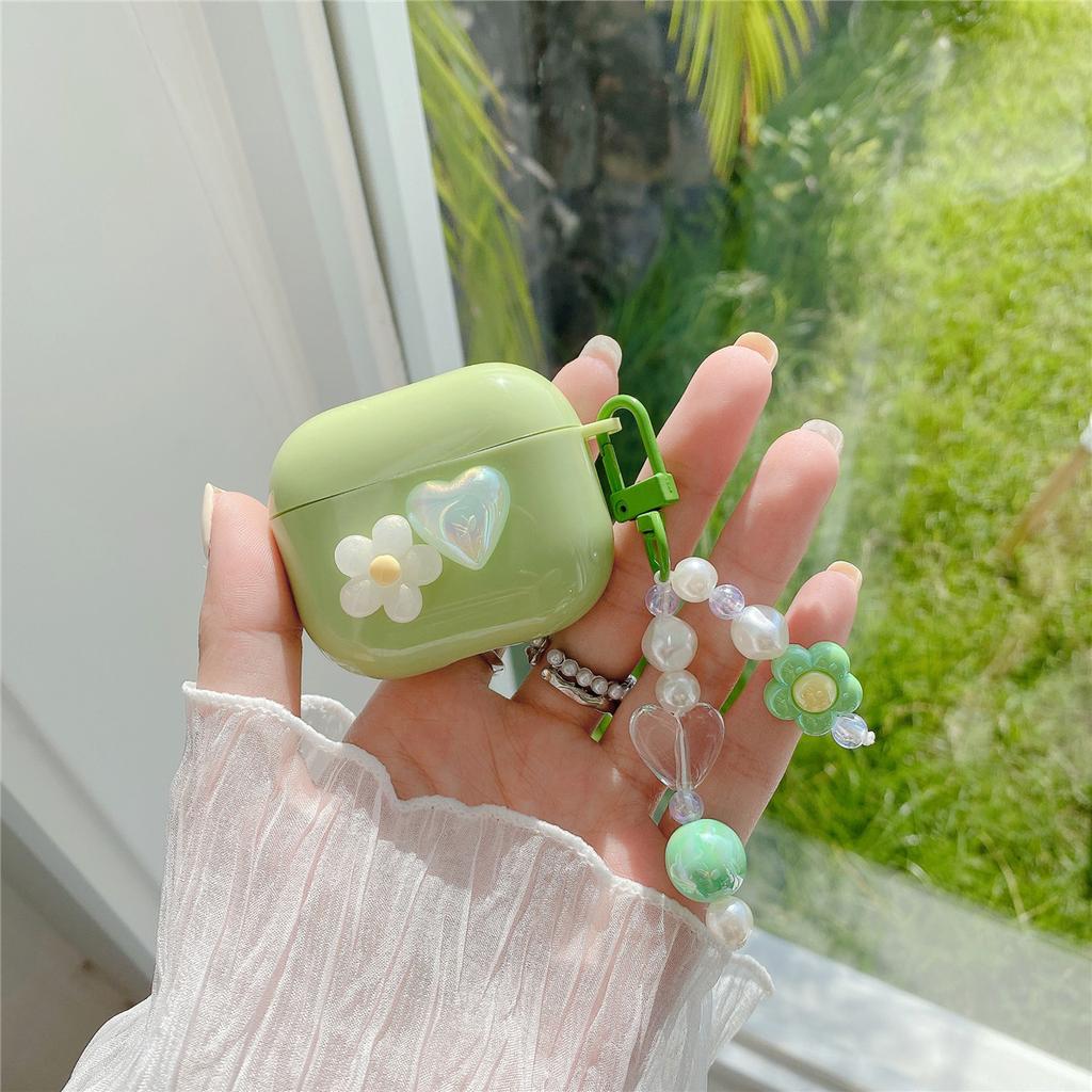 Ins Daisy Love for Apple AirPods Second Generation Bluetooth Headset Case Apple Pro1 Generation Headphone Case