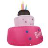 Inflatable Happy Birthday Cake with Candle IP44 Waterproof Birthday Blow Up Yard Decoration with