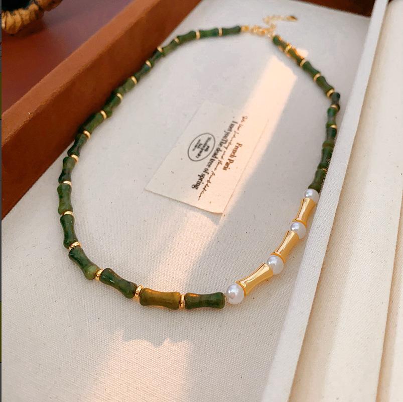 Baroque Water Drop Pearl Fringe Necklace Temperament Collarbone Chain French Retro Necklace Women