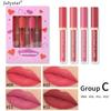 4pcsNatural and Long-lasting Non-fading Non-stick Cup 4-pack Lip Glaze Kit Matte Lipstick Set