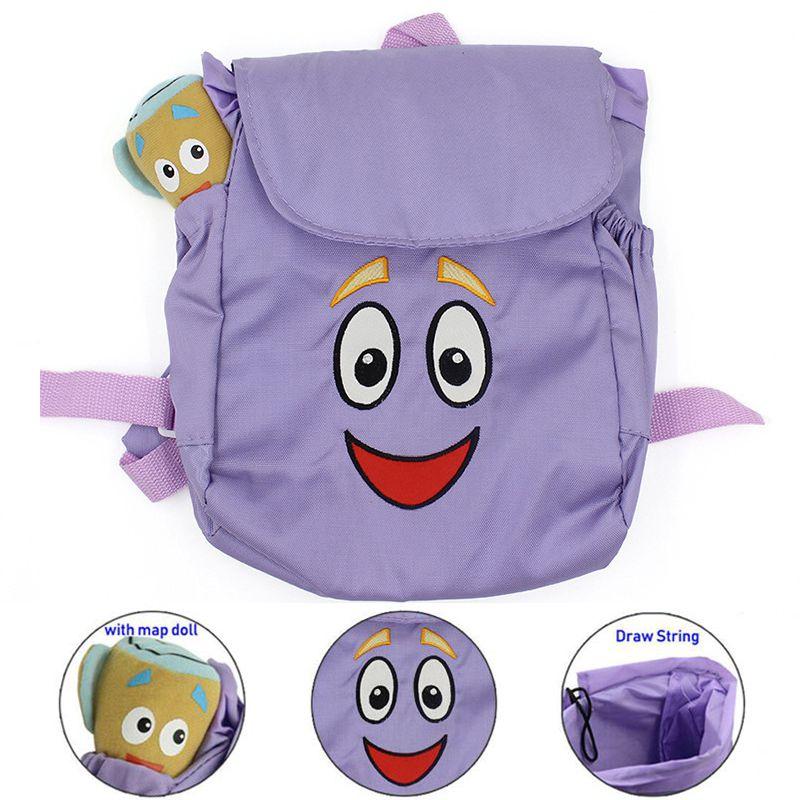 Нейлоновий рюкзак Дора-мандрівниця з плюшевою лялькою-картою - ідеальний різдвяний подарунок для дітей!