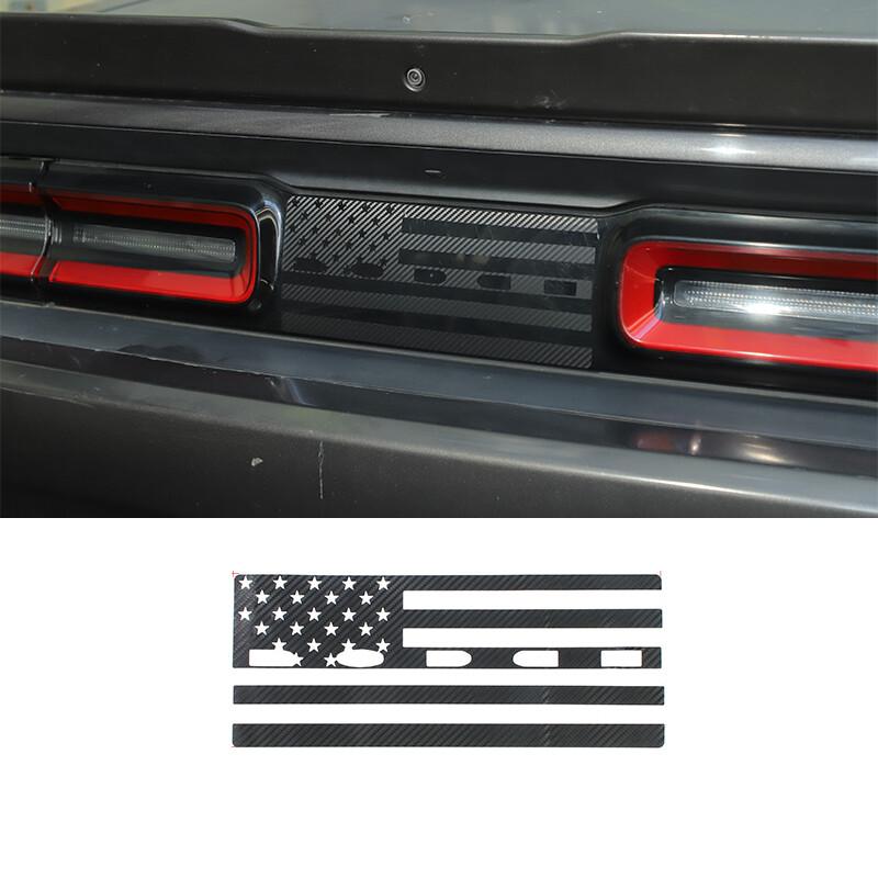 Carbon Fiber Rear Taillight Center Trim Decor Sticker For Dodge Challenger 2015+