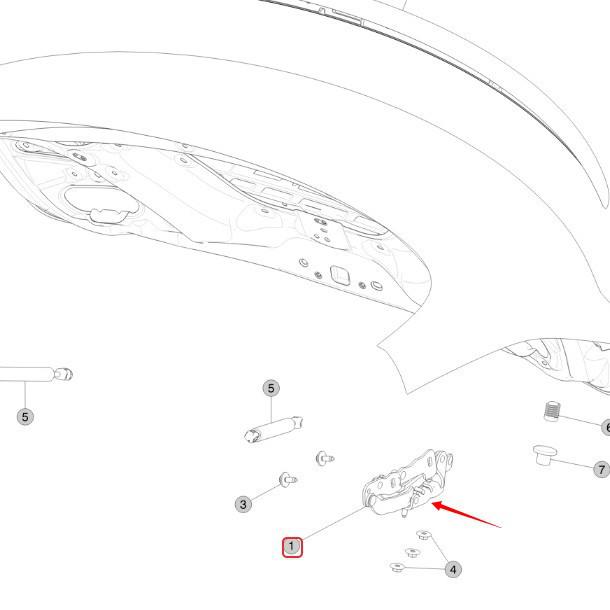 Tesla Model 3 Trunk Lid Hinges: Part Numbers 1092820-00-E/1092821-00-E
