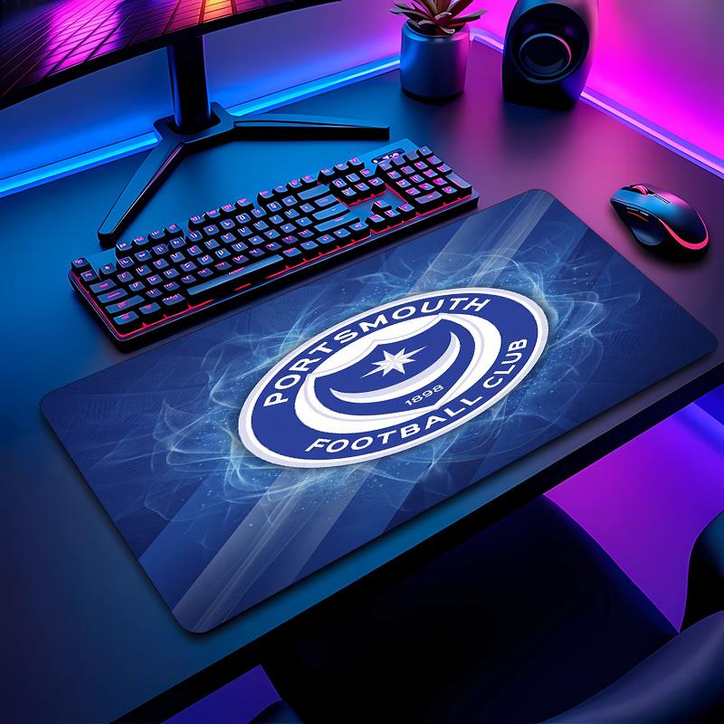 Portsmouth FC Football Pattern Mouse Pad Non?Slip Rubber Base Gaming Mousepad For Desk Office Home