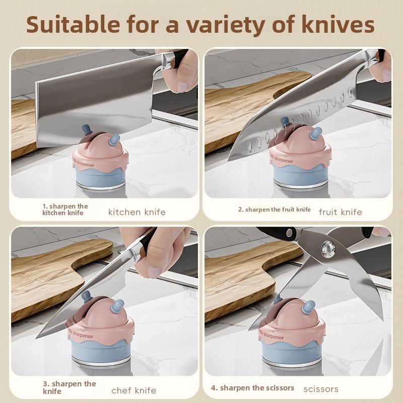 Professional Ceramic Knife Sharpener for Kitchen Quick Easy Scissors and Knives Sharpening Tool
