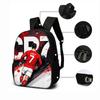 3-Piece CR7 Soccer Star Pattern Backpack Set – Large-Capacity Casual Backpack with Matching Clutch & Tote Bag, Perfect for Daily