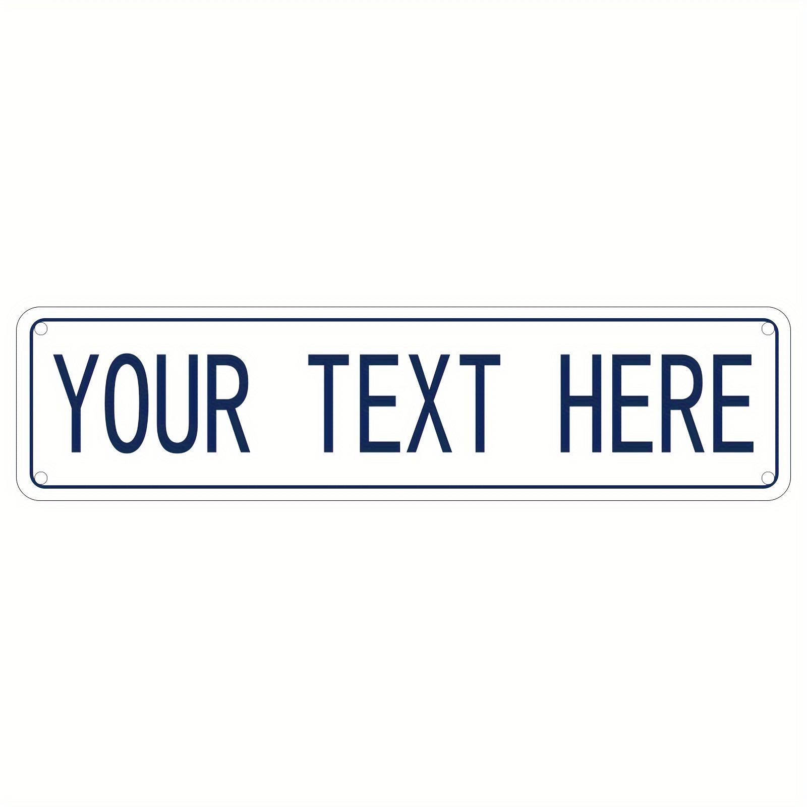 

Custom 4x16 Inch Aluminum Metal Street Sign Personalized Name Text Wall Art Home Decor Indoor Outdoor синій