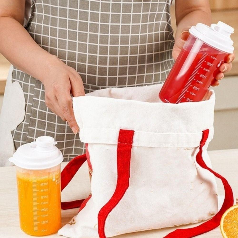 3Pcs Transparent 450ml Sub-bottling Bottle Sealed Portable Water Cup Detergent Powder Tank  Office