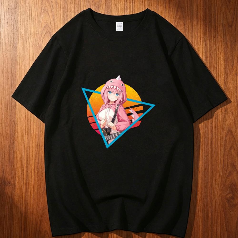 Bocchi the Rock cotton tshirt Unisex korean clothes hip hop s Breathable tshirt Punk University Yk kawaii graphic Pastel
