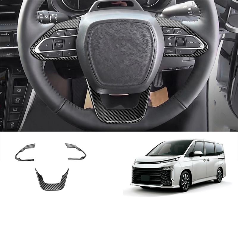 RHD Car Interior Steering Wheel Cover Trim Sticker Kits For Toyota Voxy Noah 90 Series  +