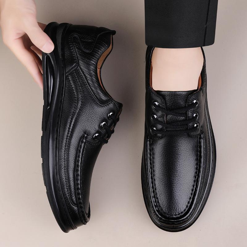 

Men s shoes 2025 summer new trend British style platform wear-resistant leather shoes men s convenient foot cover outdoor casual shoes 44
