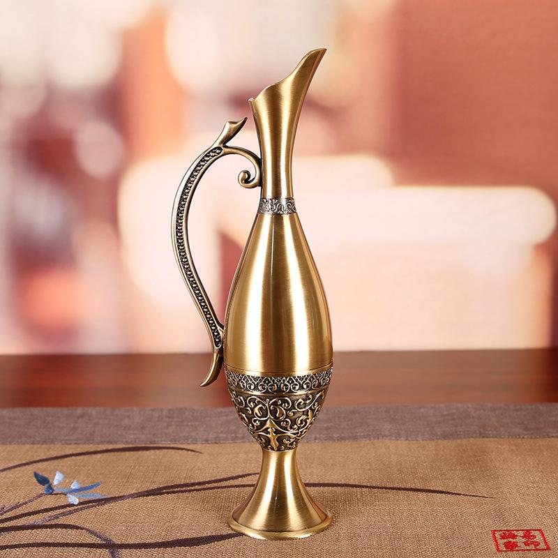 Europäische Retro-Vase, eine Blume, kreatischer Hof-Schreibtisch Nachttisch, Wohnzimmer-Blumenarrangement, einfaches Esszimmertisch-Dekoration, künstliche Blume