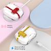 KEYSION Plating Transparent Earphone Case for AirPods Pro 3 TPU+PC Shockproof Phone Stand Hook Headphone Cover for AirPods Pro 3
